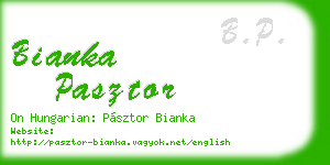 bianka pasztor business card