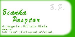 bianka pasztor business card